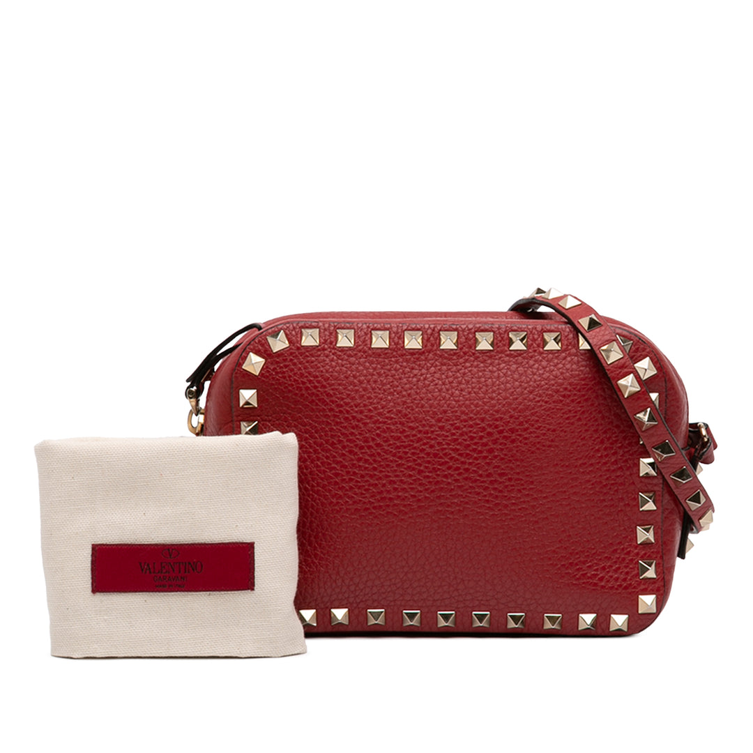 Valentino Grainy Cuir de veau Rockstud Sac caméra