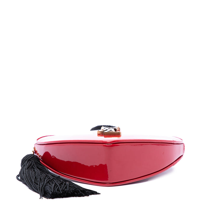Saint Laurent Cuir verni Sac Coeur Heart Shaped Pochette