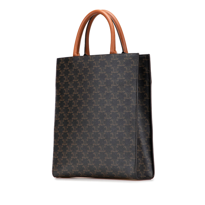 Celine Small Triomphe Coated Toile Cabas vertical Cabas