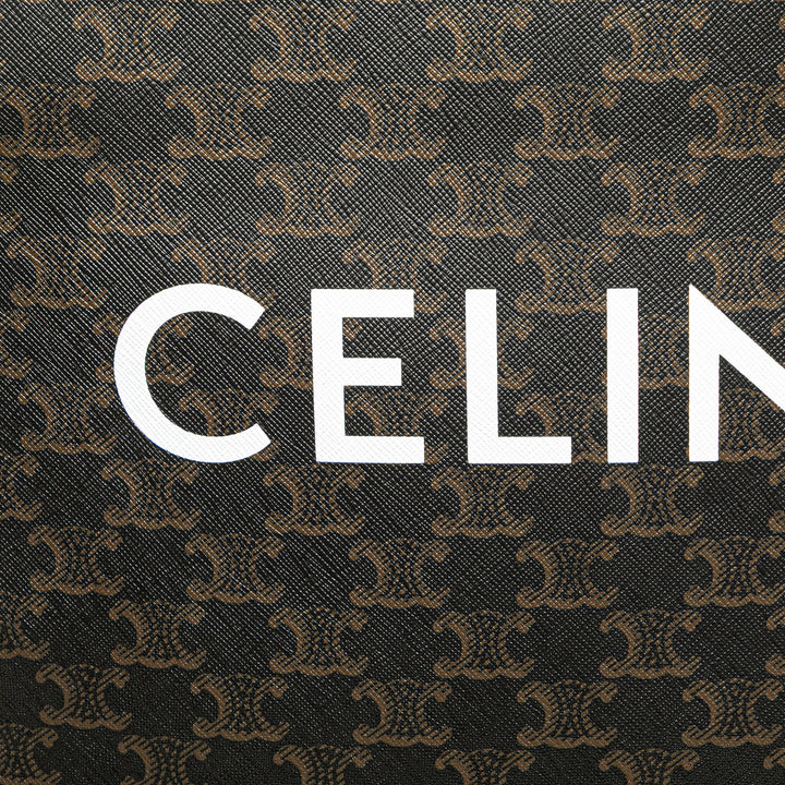 Celine Small Triomphe Coated Toile Cabas vertical Cabas