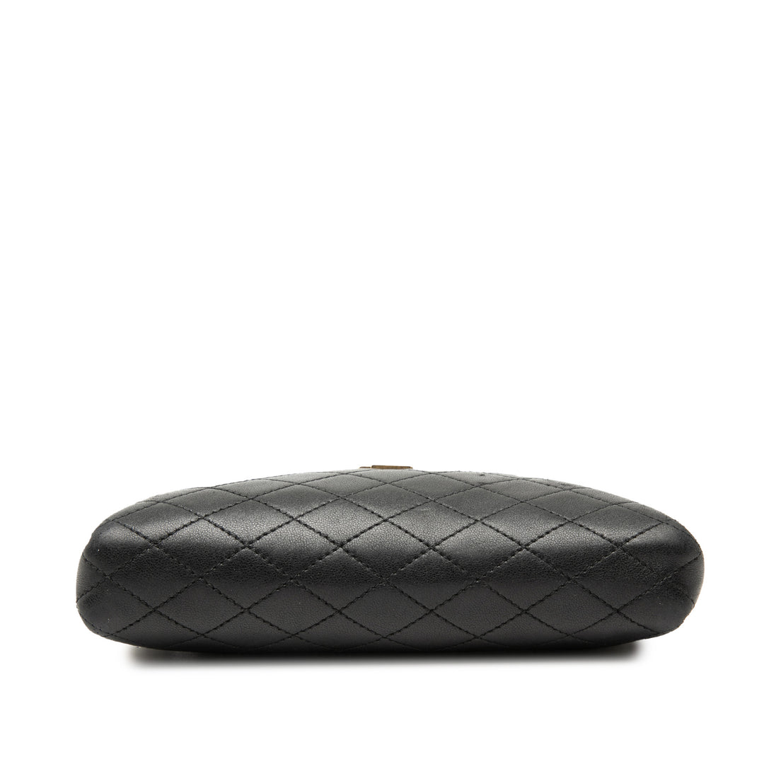 Saint Laurent Mini Matelassé Cuir d’agneau Gaby Zippered Pochette