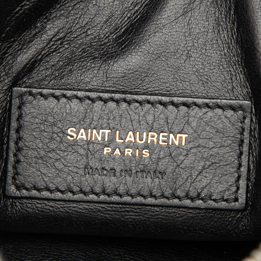 Saint Laurent Mini Matelassé Cuir d’agneau Gaby Zippered Pochette