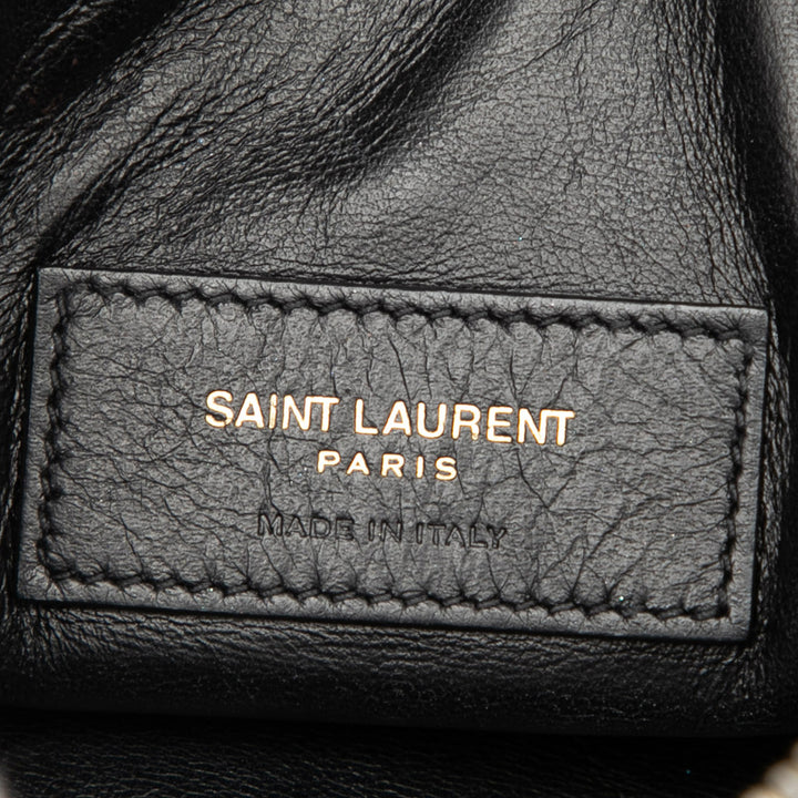 Saint Laurent Mini Matelassé Cuir d’agneau Gaby Zippered Pochette