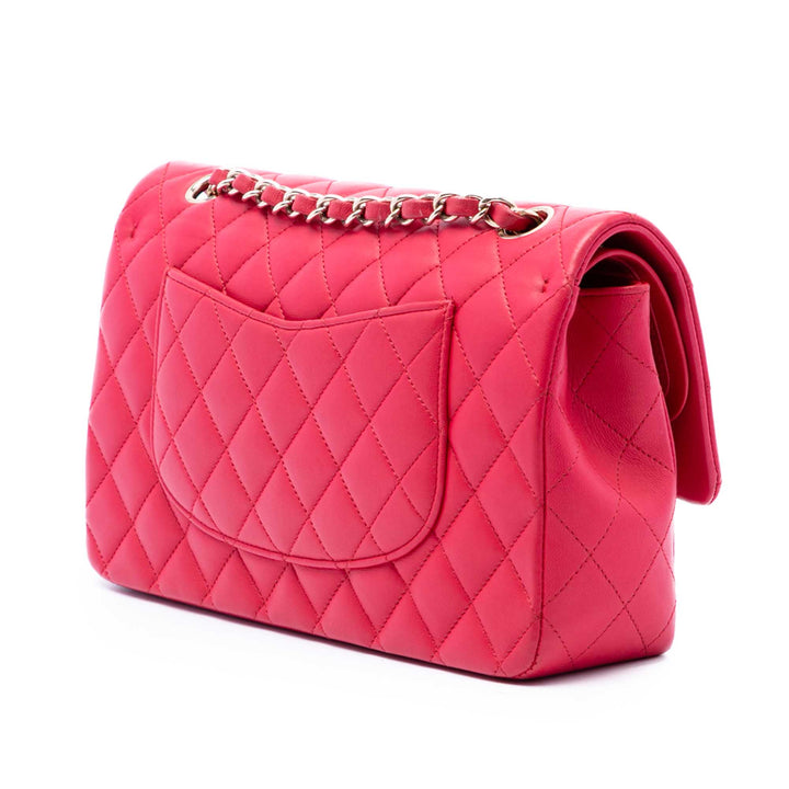 Chanel Classic Double rabat Moyen Cuir d'agneau Rose – vue 2 – GABY PARIS