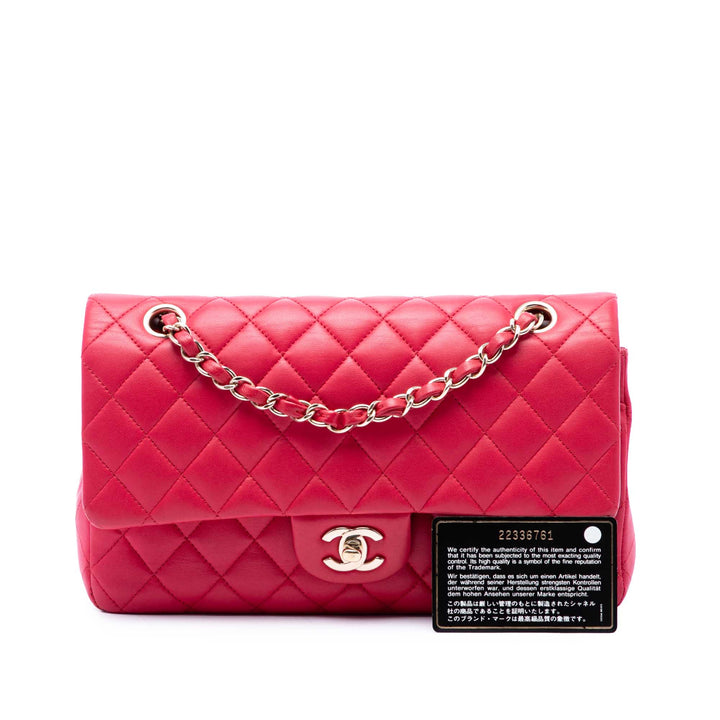 Chanel Classic Double rabat Moyen Cuir d'agneau Rose – vue 7 – GABY PARIS