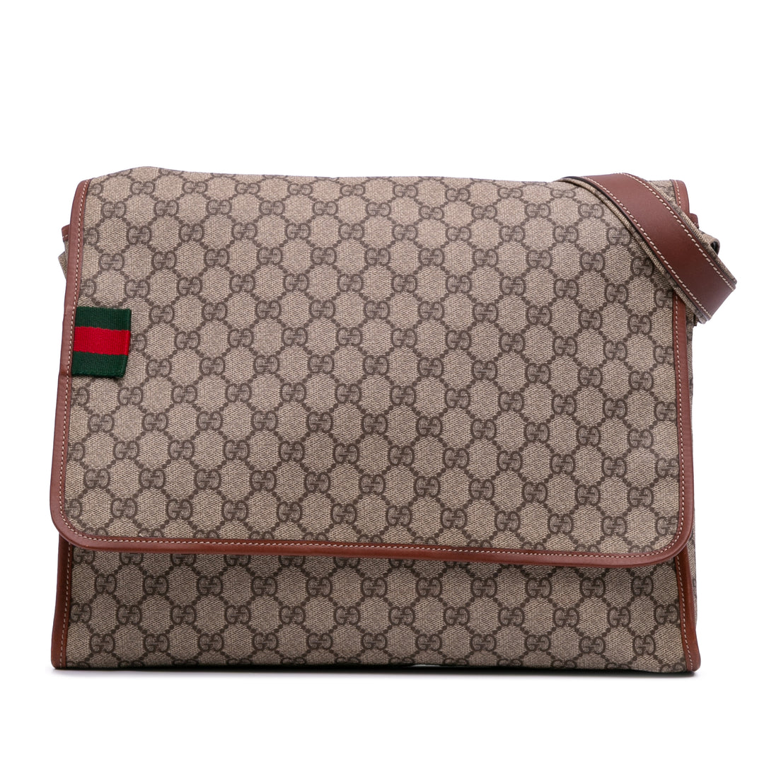GG Supreme Web Messenger Bag Brown - Gaby Paris