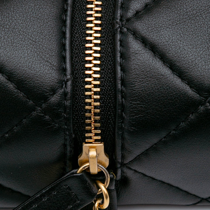 Métiers d'Art CC Quilted Lambskin Box Top Handle Satchel Black - Gaby Paris