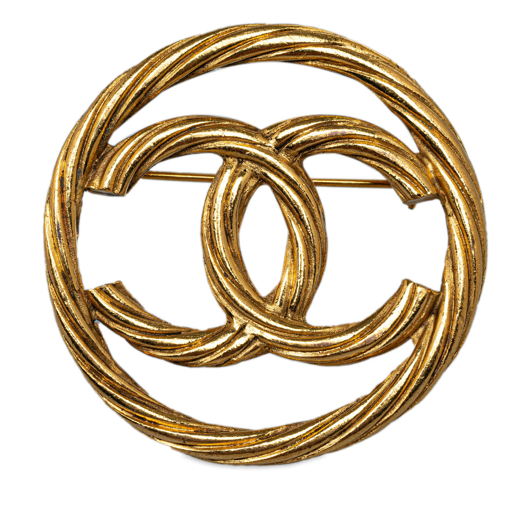 Chanel CC Brooch Gold - GABY PARIS