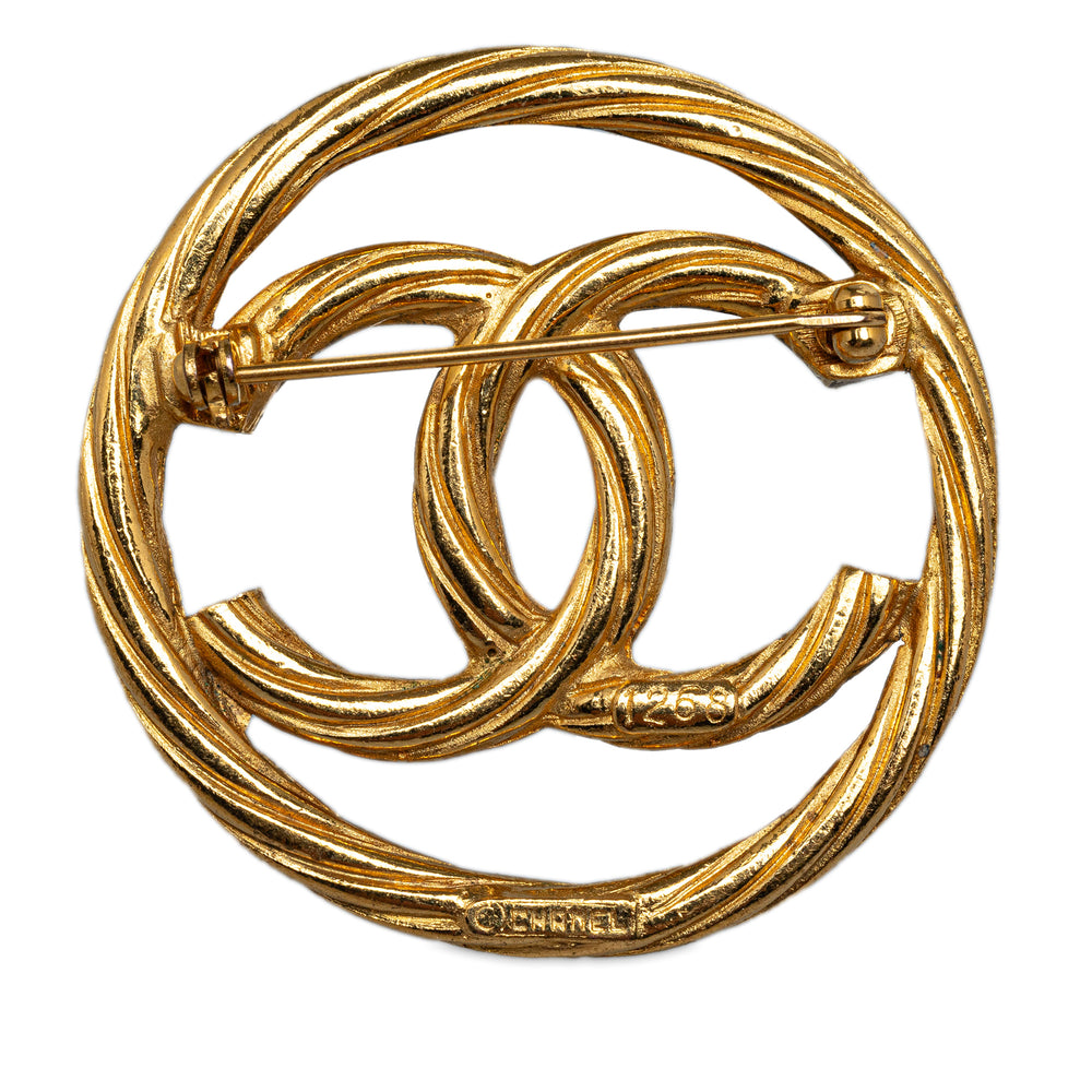 Chanel CC Brooch Gold - GABY PARIS