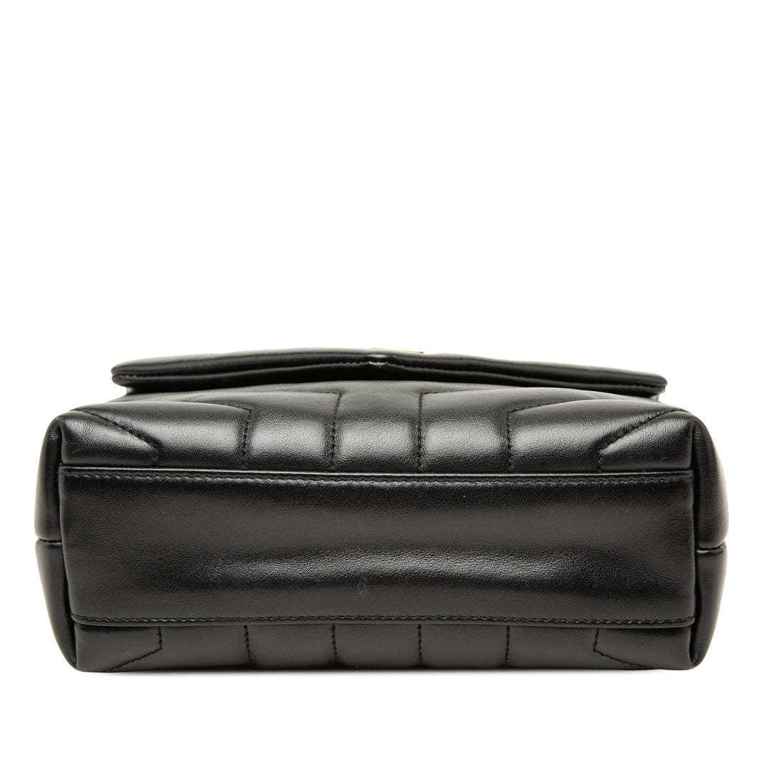 Matelasse LouLou Sac Toy Cuir de veau Noir