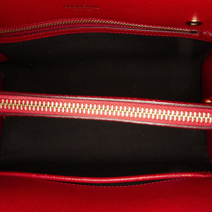 Small Leather Title Satchel Red - Gaby Paris