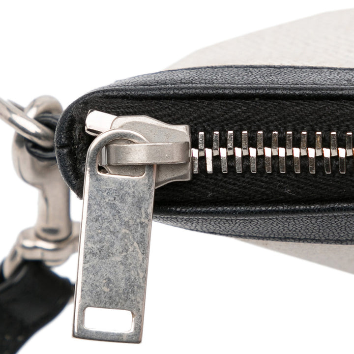 Canvas Rive Gauche Wristlet Clutch White - Gaby Paris