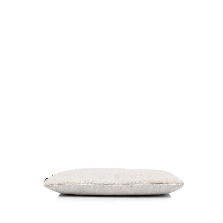 Canvas Rive Gauche Wristlet Clutch White - Gaby Paris