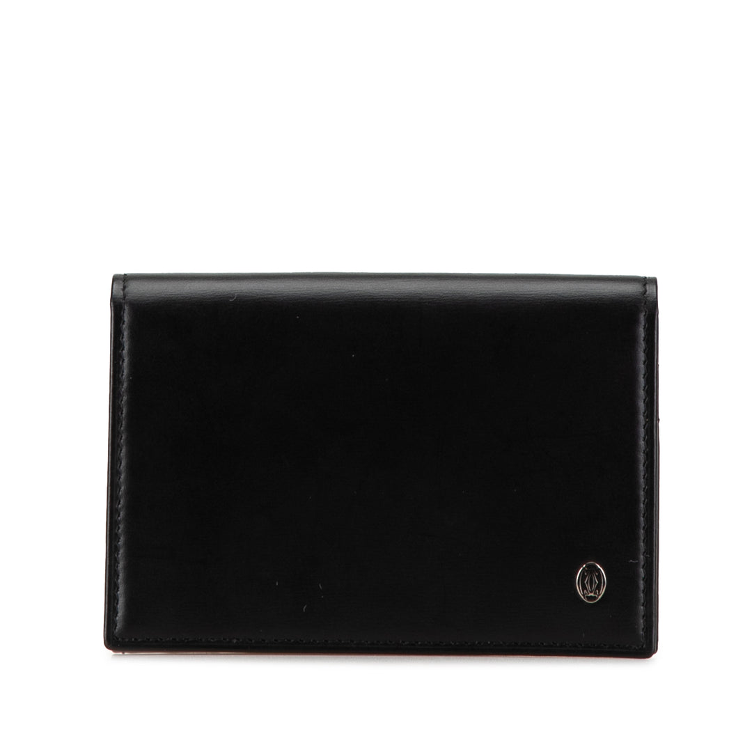 Leather Must De Cartier Bifold Card Holder Black - Gaby Paris