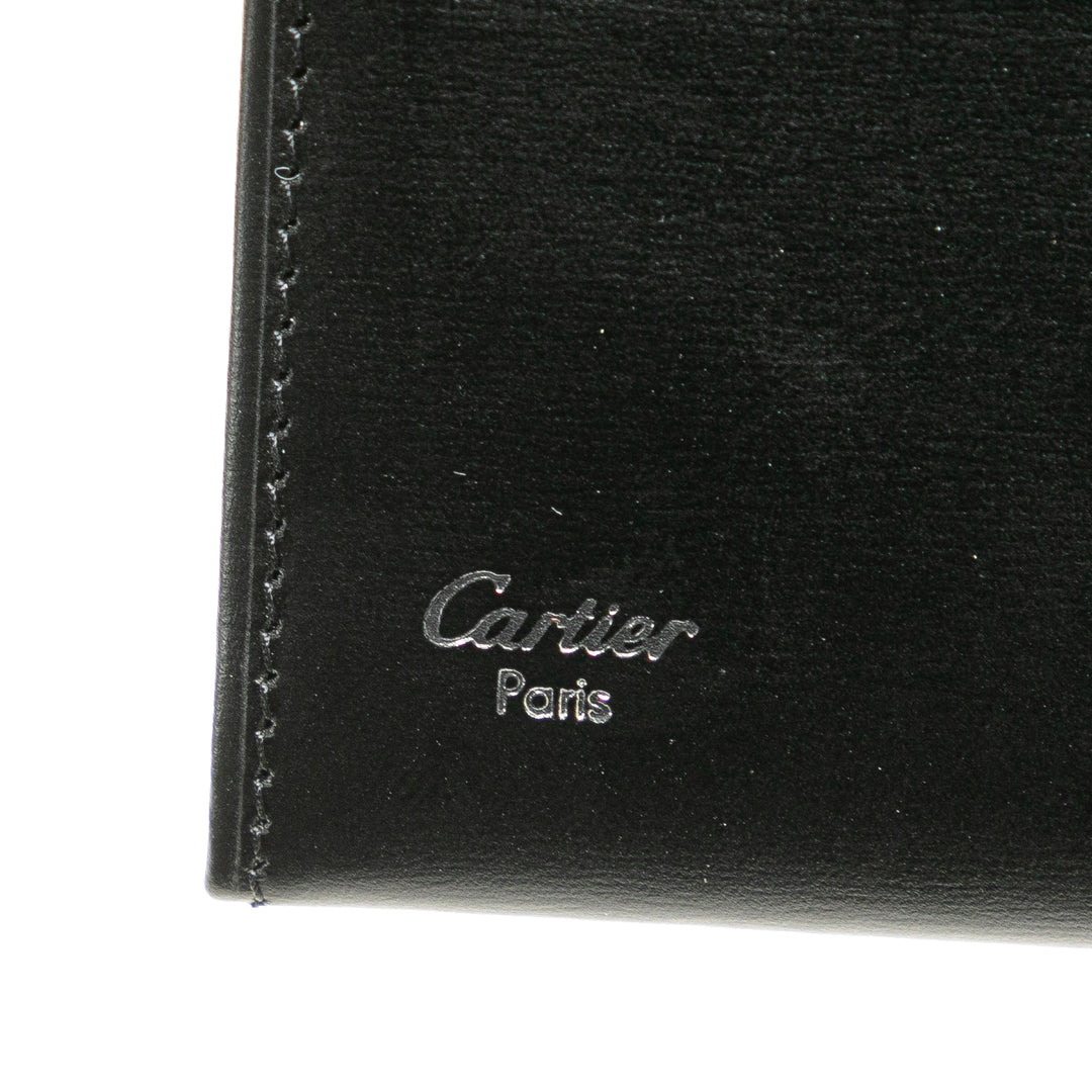 Leather Must De Cartier Bifold Card Holder Black - Gaby Paris