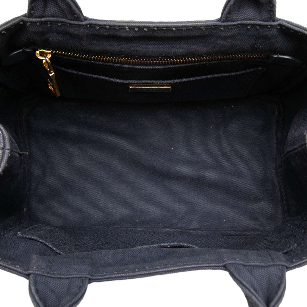 Prada Cabas Canapa Logo Petit Bleu – vue 4 – GABY PARIS