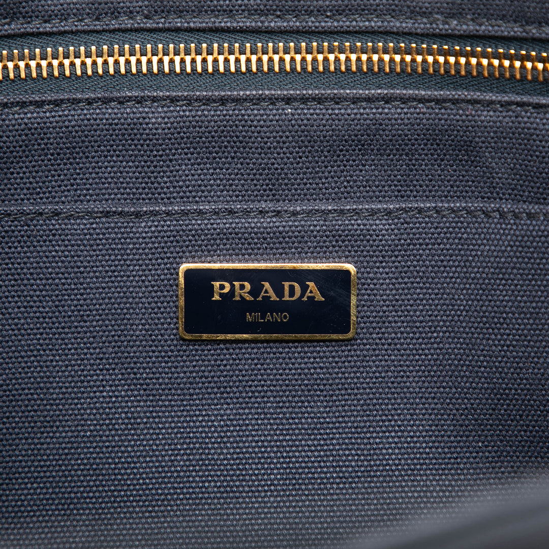 Prada Cabas Canapa Logo Petit Bleu – vue 5 – GABY PARIS
