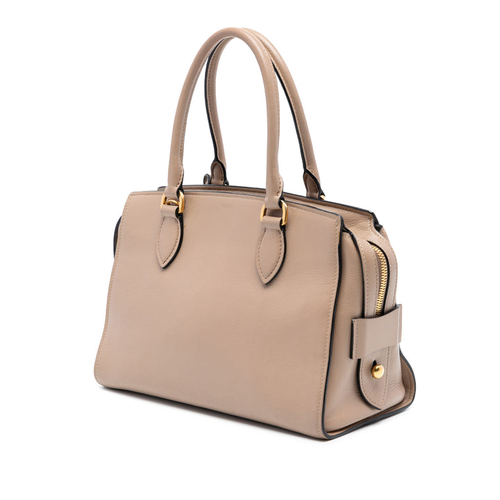 Prada Small City Veau à finitions Saffiano sac à anse supérieure