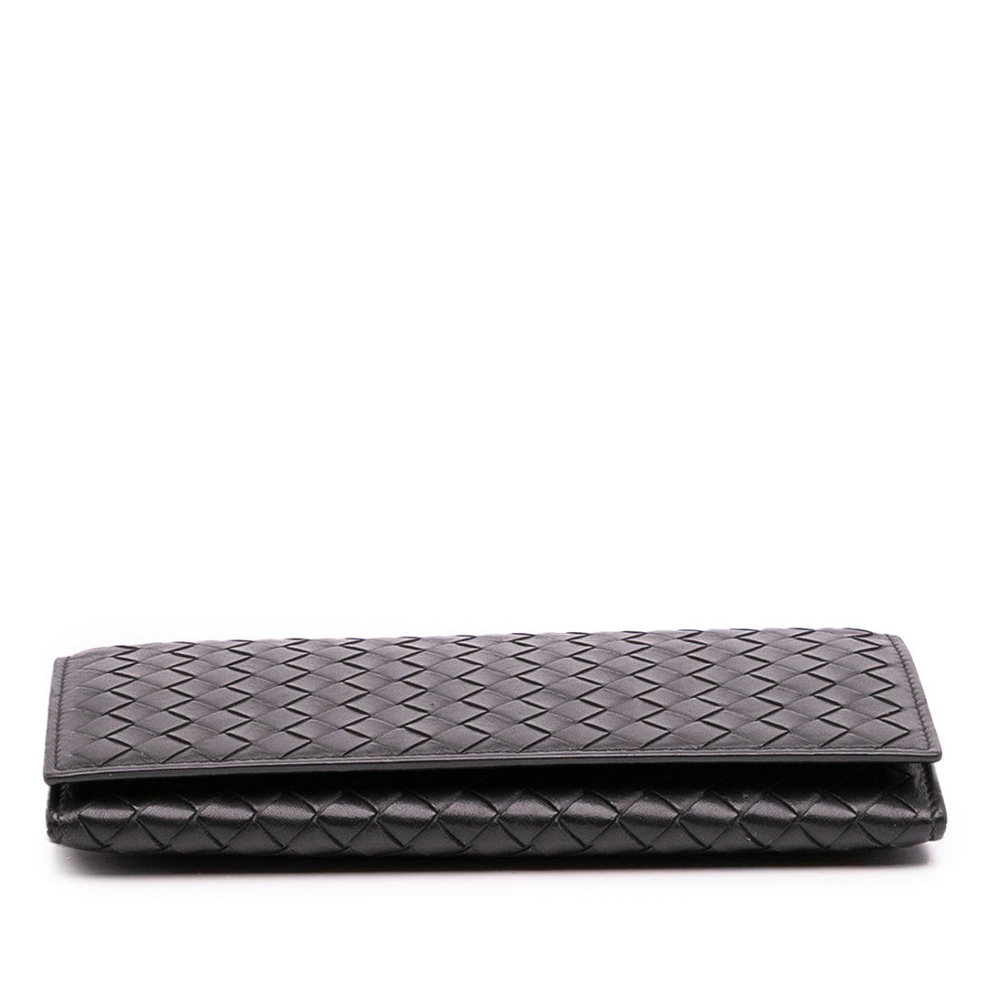 Bottega Veneta Nappa Intrecciato Long Wallet Noir
