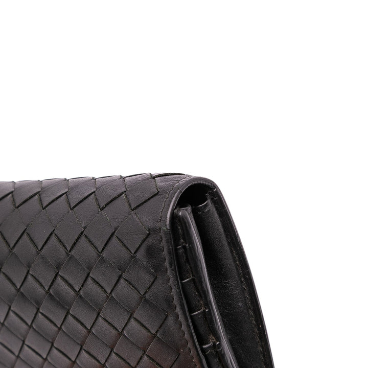 Bottega Veneta Nappa Intrecciato Long Wallet Noir