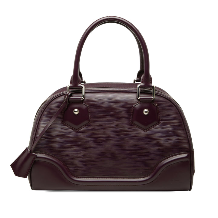 Louis Vuitton Sac à main Bowling Montaigne Épi PM Violet – vue principale – GABY PARIS