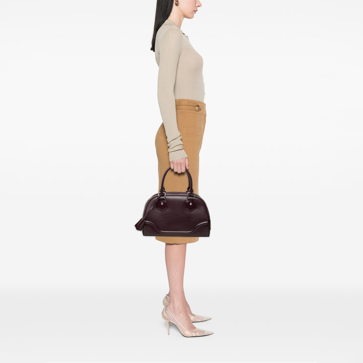 Louis Vuitton Sac à main Bowling Montaigne Épi PM Violet – vue 6 – GABY PARIS