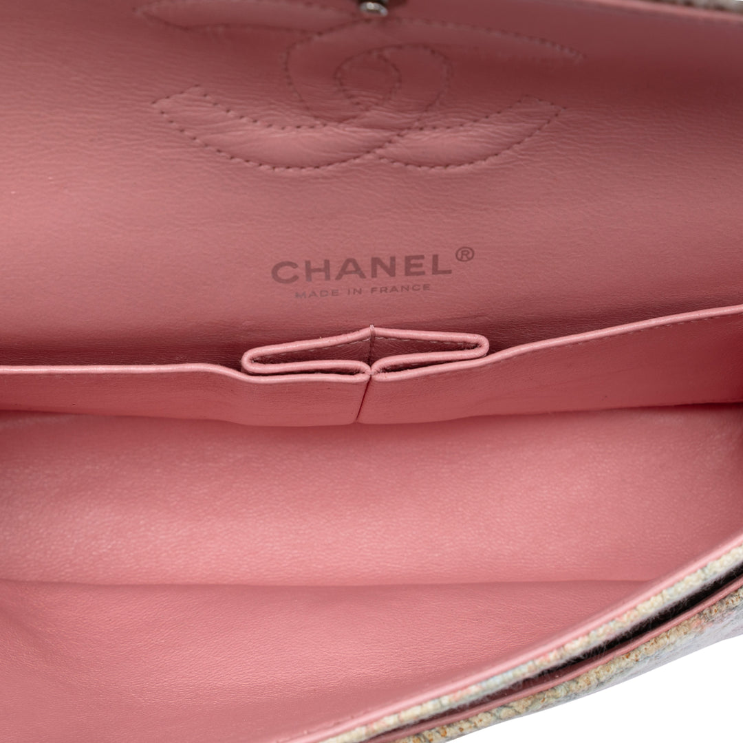 Chanel Medium Classic Tweed Camellia Double rabat