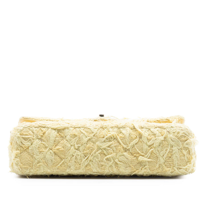Chanel Medium Classic Fringed Tweed Double rabat