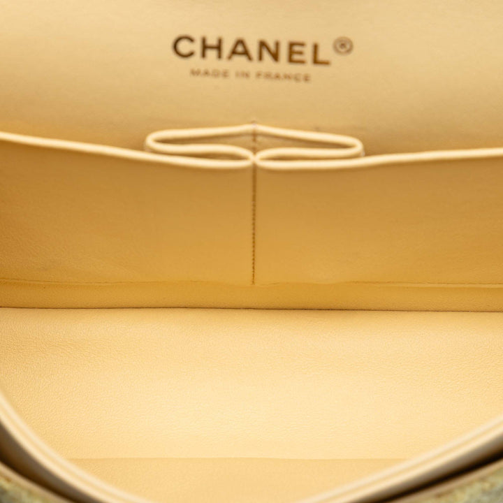 Chanel Medium Classic Fringed Tweed Double rabat