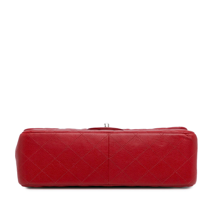 Chanel Jumbo Classic Caviar Double Flap Red - GABY PARIS