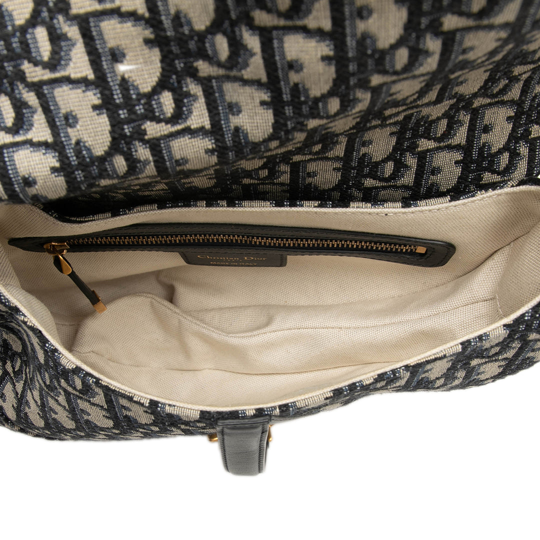 Dior Oblique Toile Saddle Sac