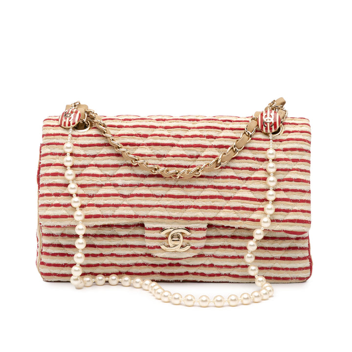 Medium Classic Jersey Coco Sailor Double Flap Red - Gaby Paris