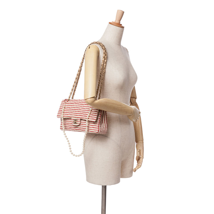 Medium Classic Jersey Coco Sailor Double Flap Red - Gaby Paris