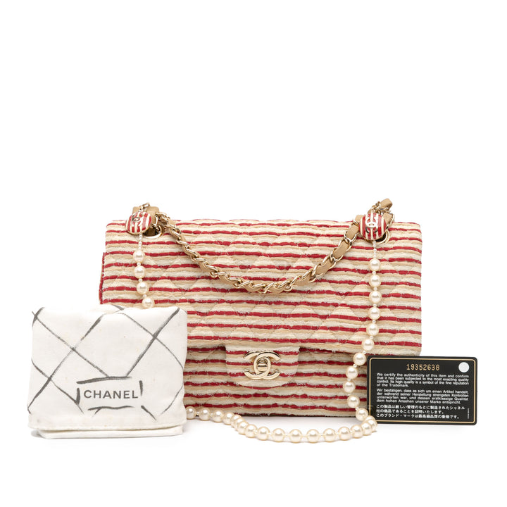 Medium Classic Jersey Coco Sailor Double Flap Red - Gaby Paris