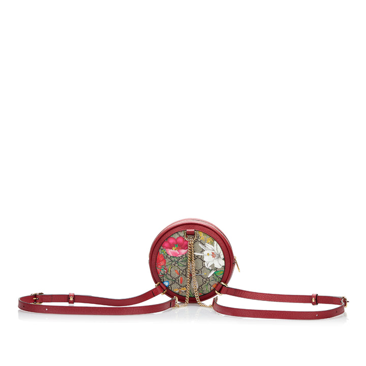 GG Supreme Flora Ophidia Round Backpack Red - Gaby Paris