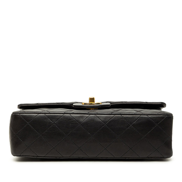 Classic Double rabat Petit Cuir d'agneau Noir