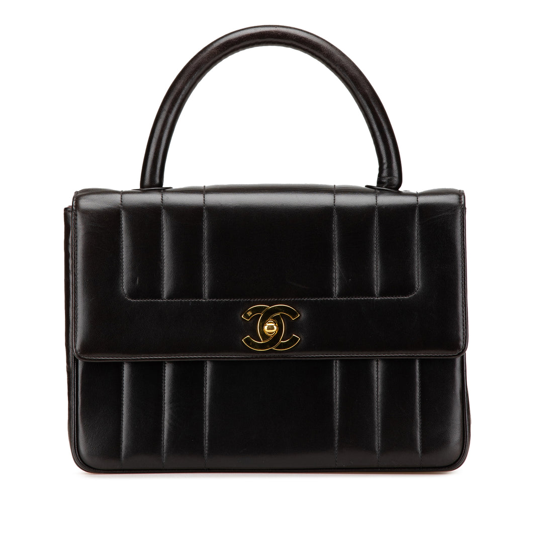 Chanel Cuir d’agneau Mademoiselle Kelly Top Handle Bag Noir – GABY PARIS Authentique