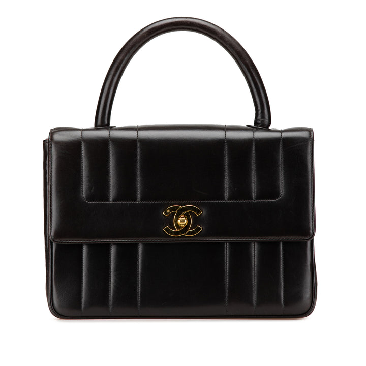 Chanel Cuir d’agneau Mademoiselle Kelly Top Handle Bag Noir – GABY PARIS Authentique