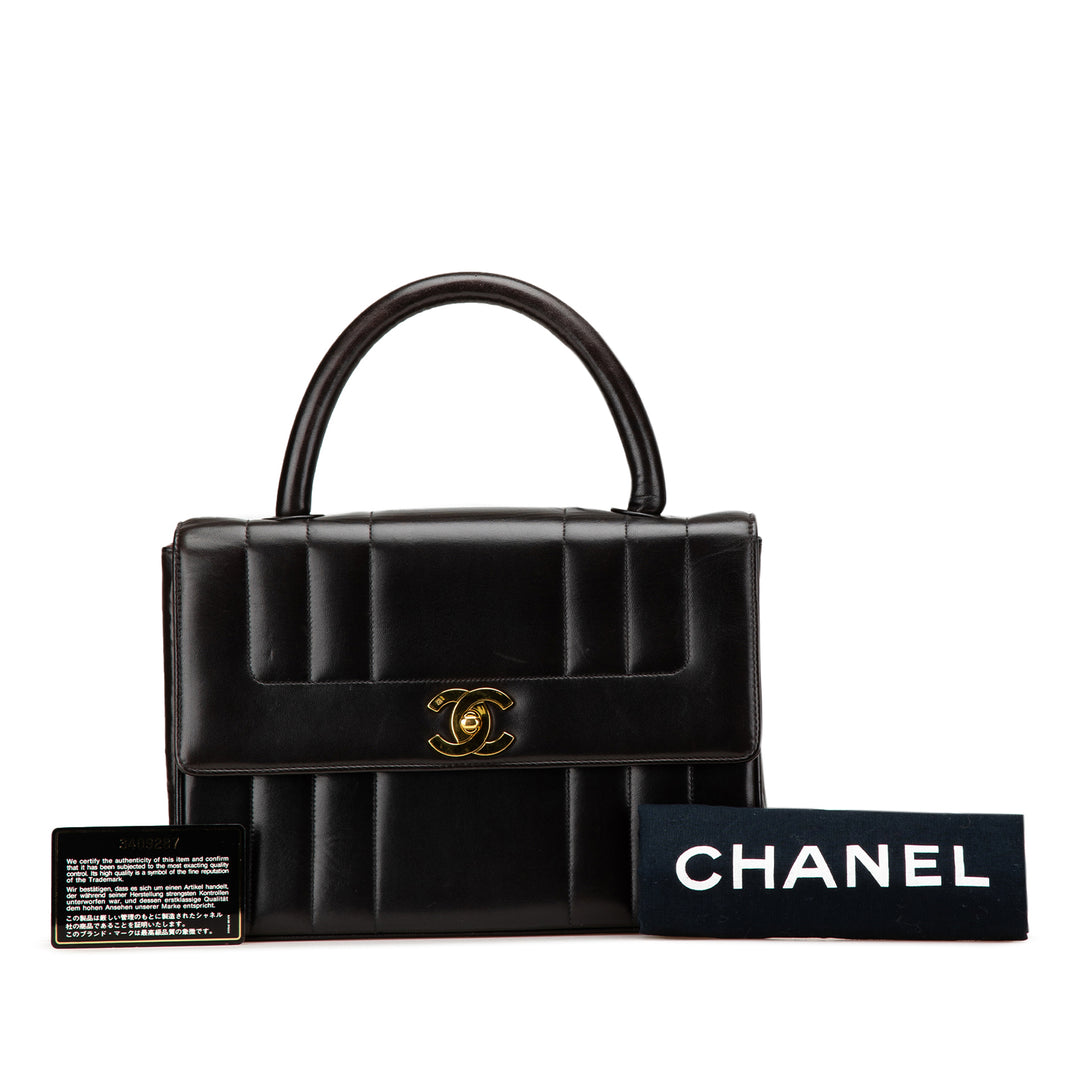 Chanel Cuir d’agneau Mademoiselle Kelly Top Handle Bag Noir – GABY PARIS Authentique
