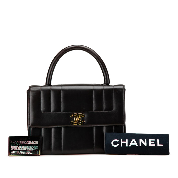 Chanel Cuir d’agneau Mademoiselle Kelly Top Handle Bag Noir – GABY PARIS Authentique