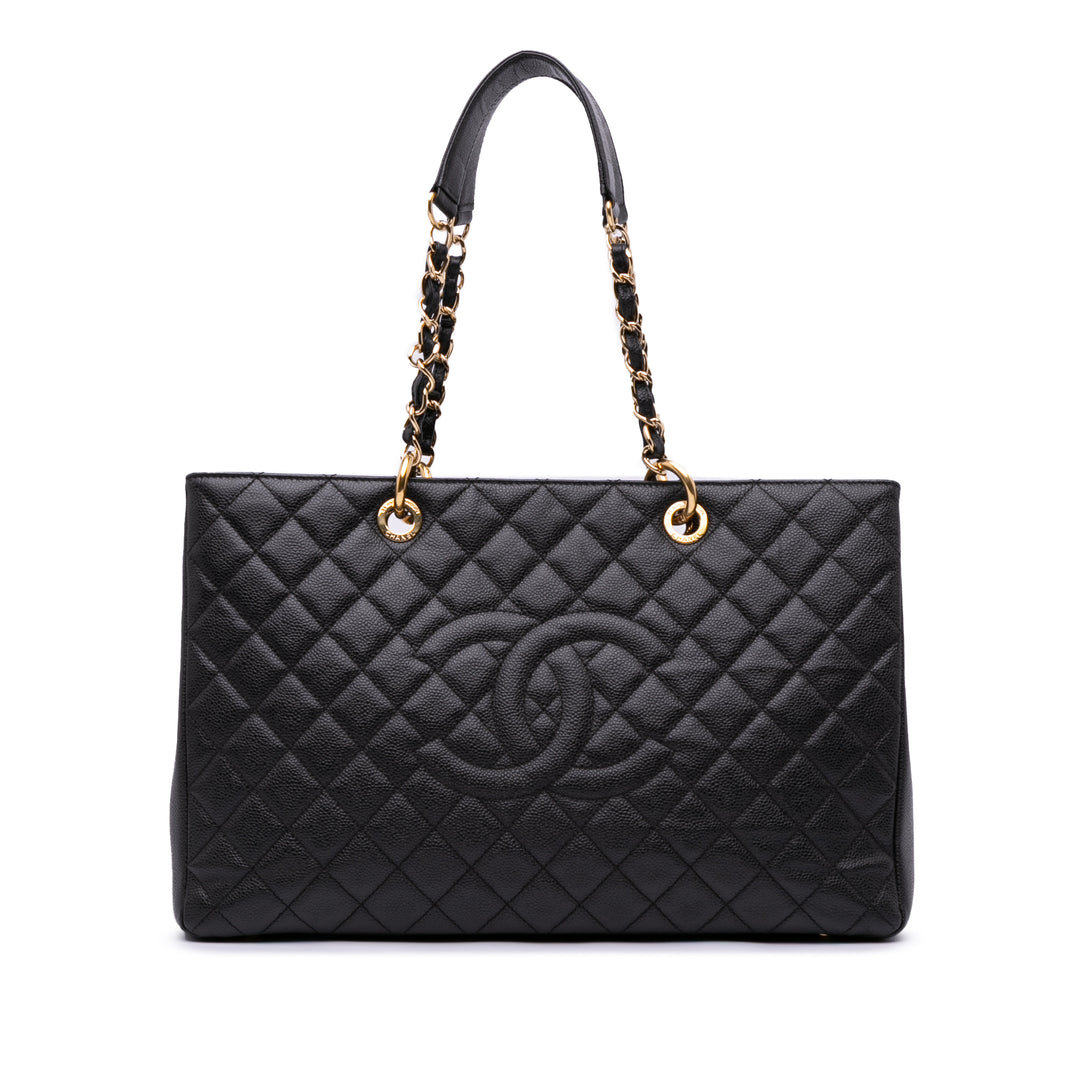 Caviar Grand Shopping Tote XL Black - Gaby Paris