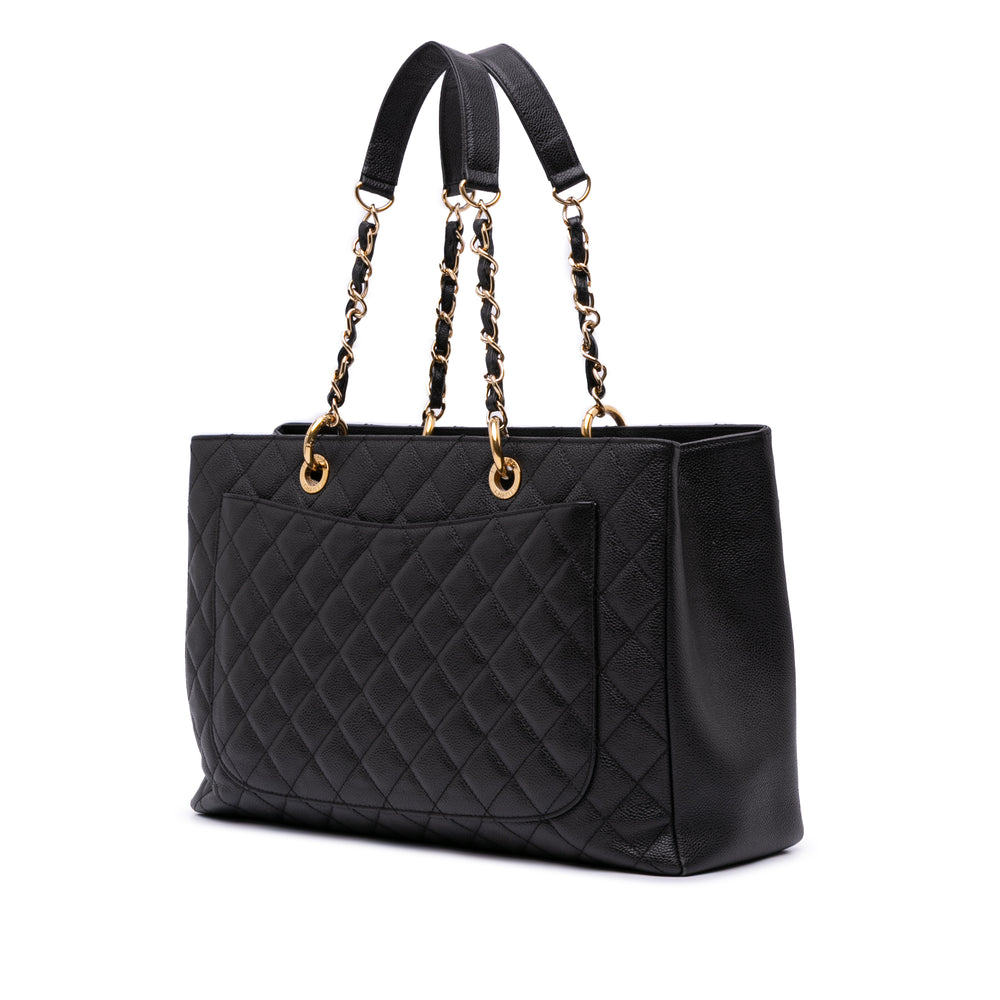 Caviar Grand Shopping Tote XL Black - Gaby Paris