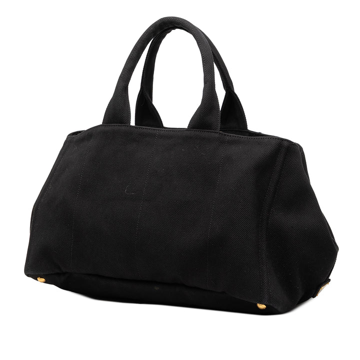 Prada Large Toile Canapa Logo Cabas