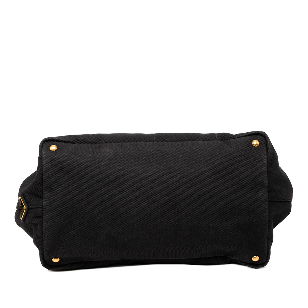 Prada Large Toile Canapa Logo Cabas