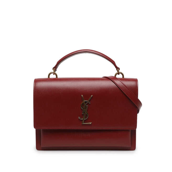 Saint Laurent Sac à main Sunset à Grand Cuir de veau Rouge – vue principale – GABY PARIS