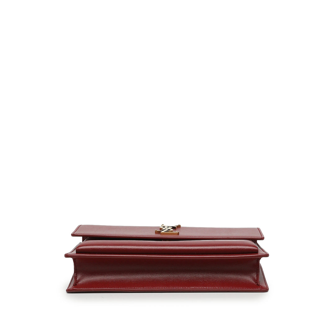 Saint Laurent Sac à main Sunset à Grand Cuir de veau Rouge – vue 3 – GABY PARIS