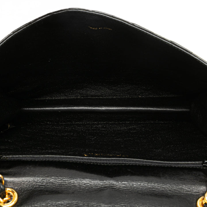 Quilted Lambskin Tassel Flap Black - Gaby Paris