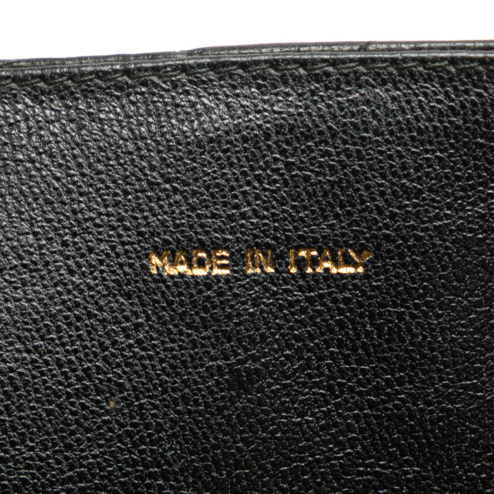 Quilted Lambskin Tassel Flap Black - Gaby Paris