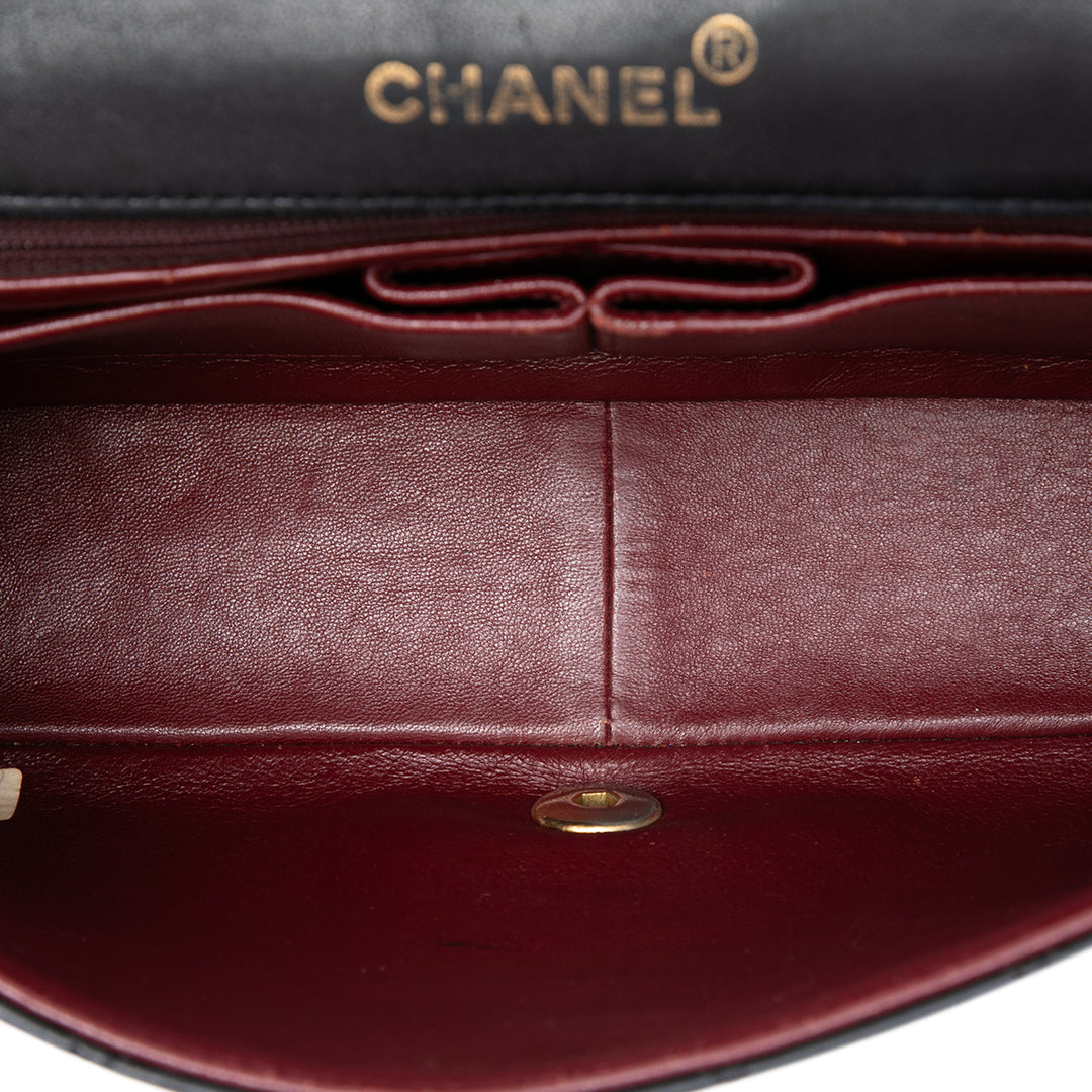 Chanel CC Matelassé Rabat intégral Moyen Cuir d'agneau Noir – vue 4 – GABY PARIS