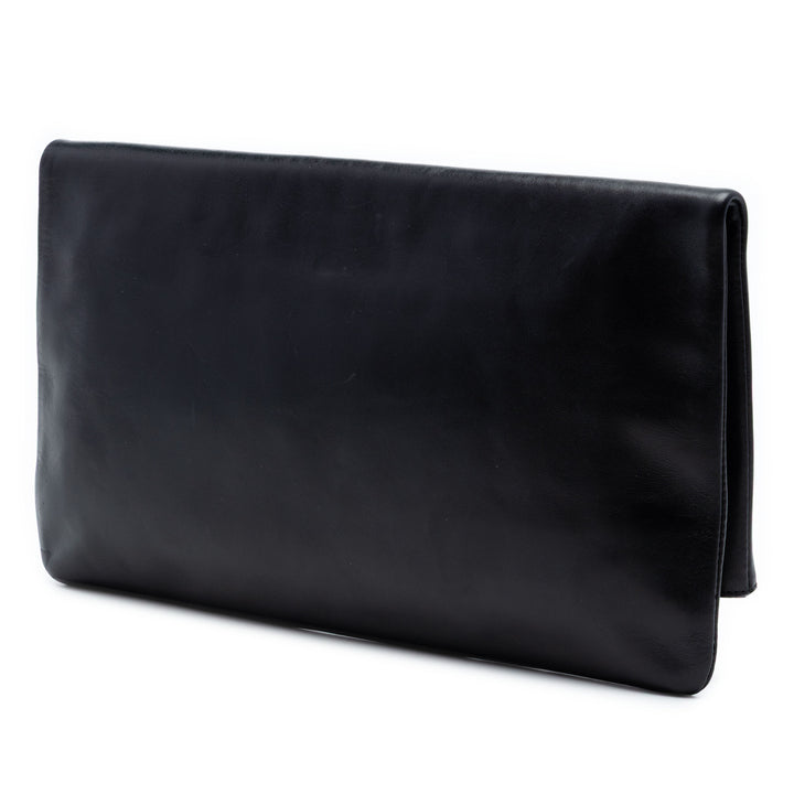 Saint Laurent Cuir Letters Fold Over Pochette